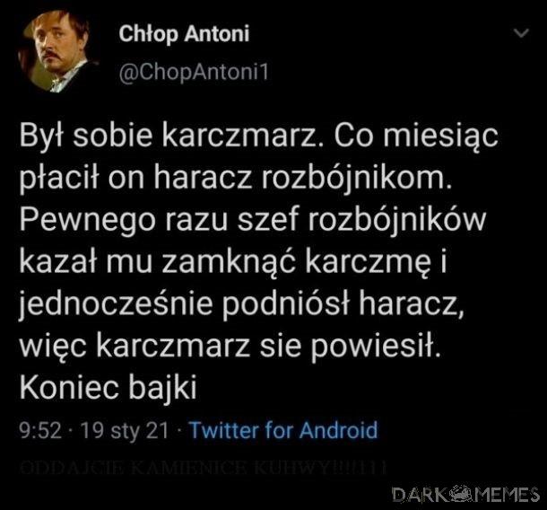 A znacie historię o niemym Michałku który tak żuł gumę że oślepł?