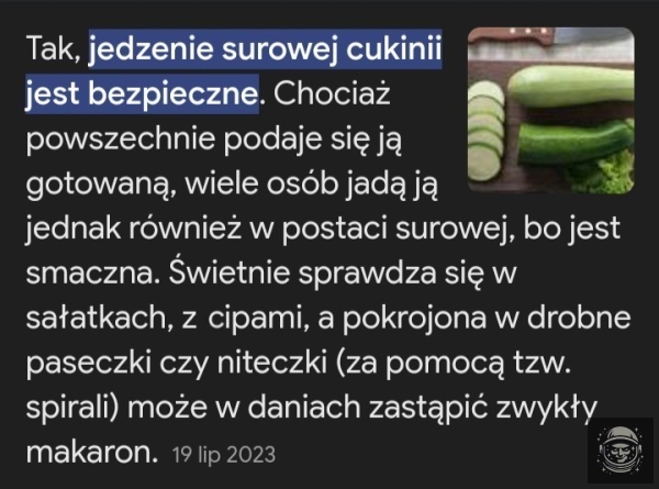 Surowa cukinia do sałatki z.. z czym?