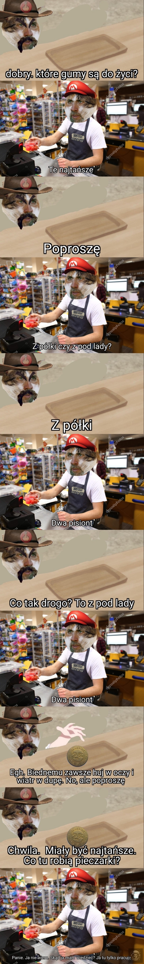 Memegh na dziś to typowa rozmowa w sklepie