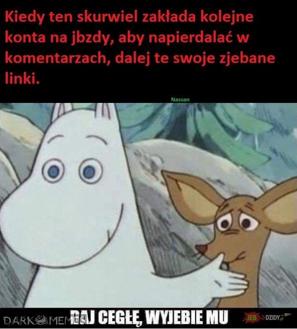 Pamiątka po zjebie od linków