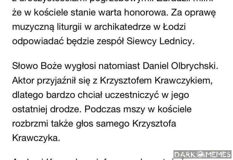 Ksiądz Daniel Olbrychski powie kazanie xd