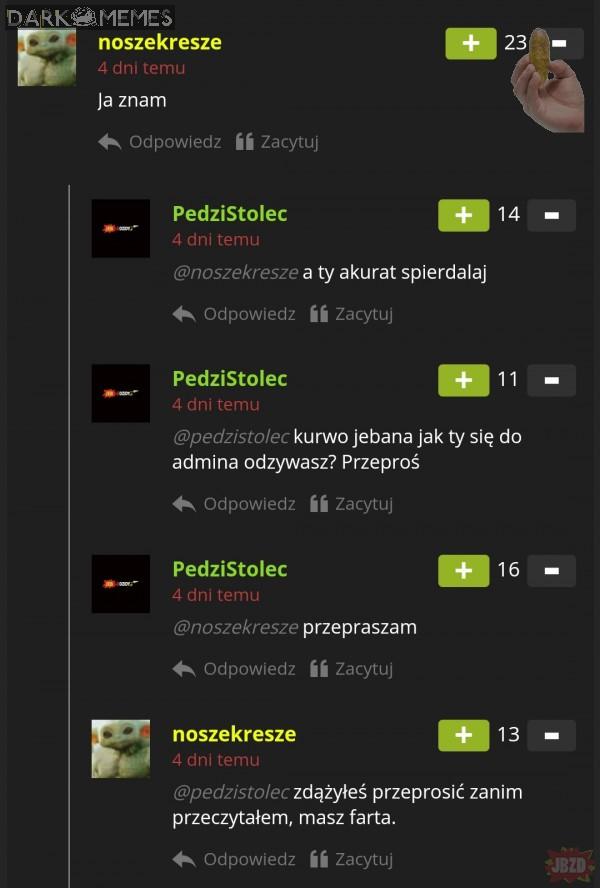 Zdążył przeprosić