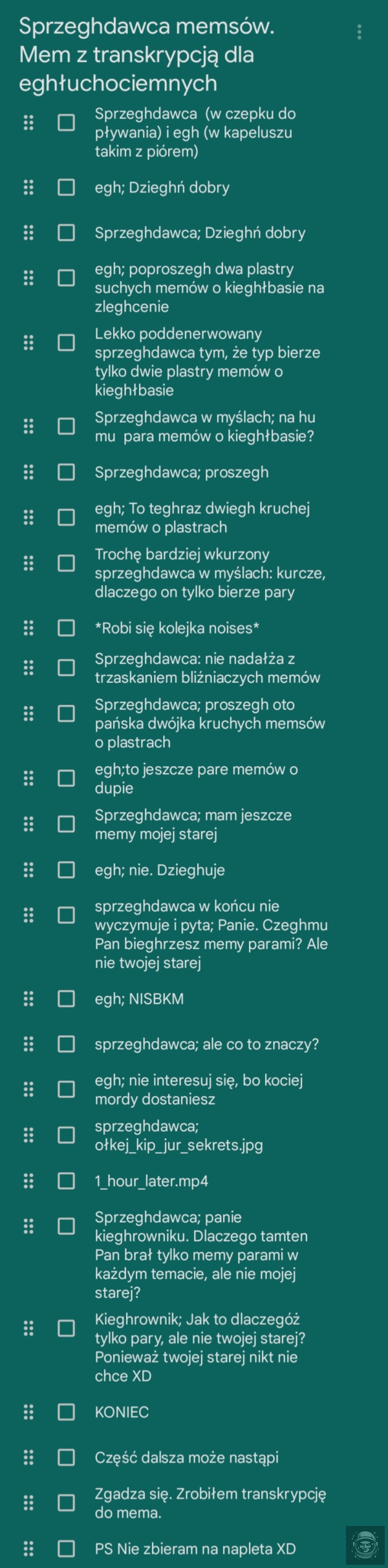 Myślę raczej nad wydaniem mema w formie książki 